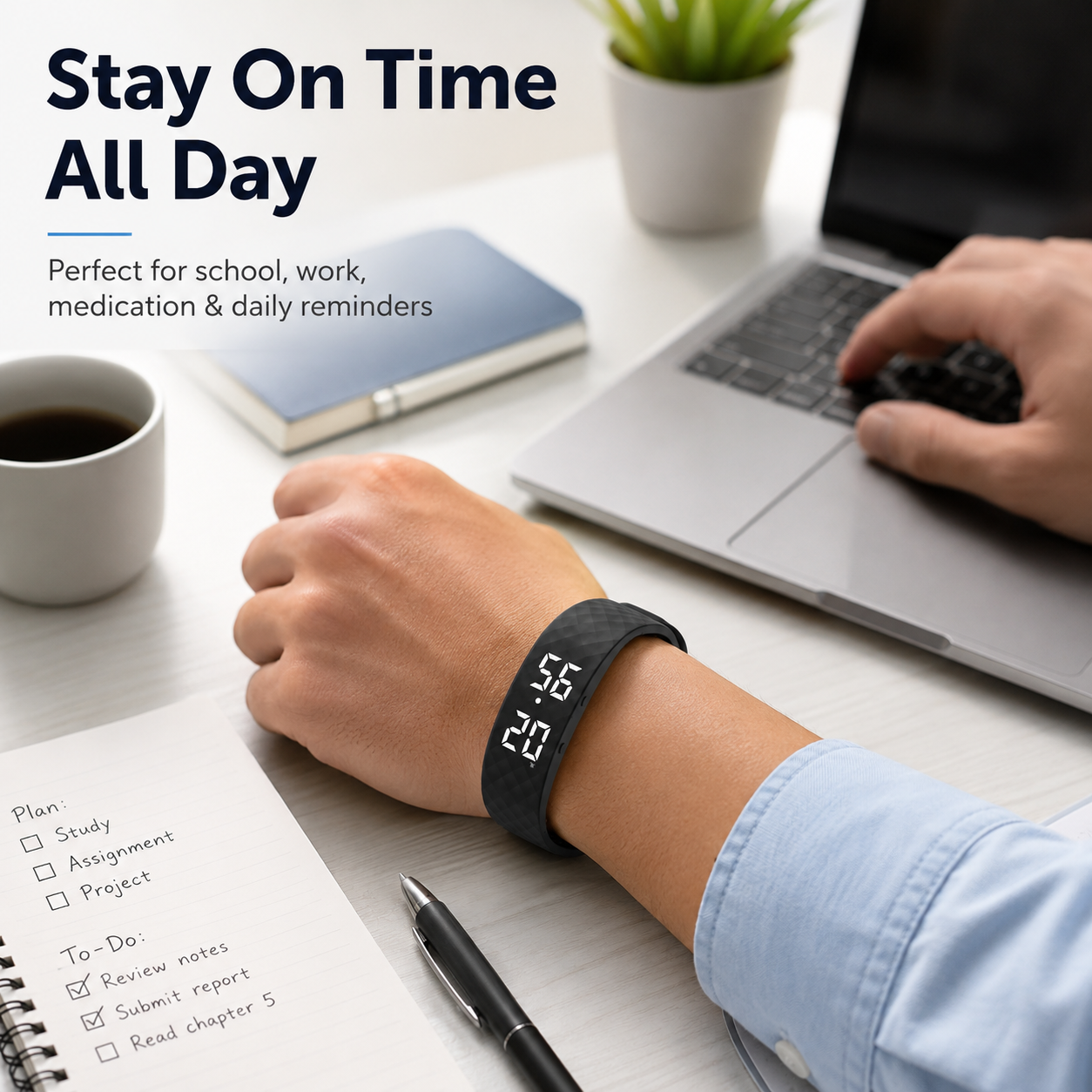 WakeBand™ Silent Alarm Watch