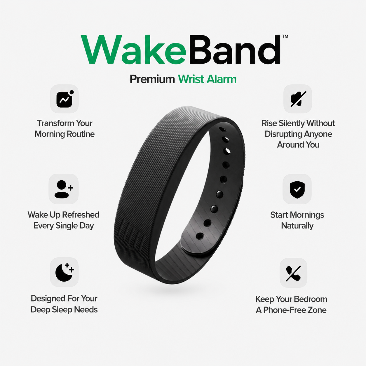 WakeBand™ Silent Alarm Watch